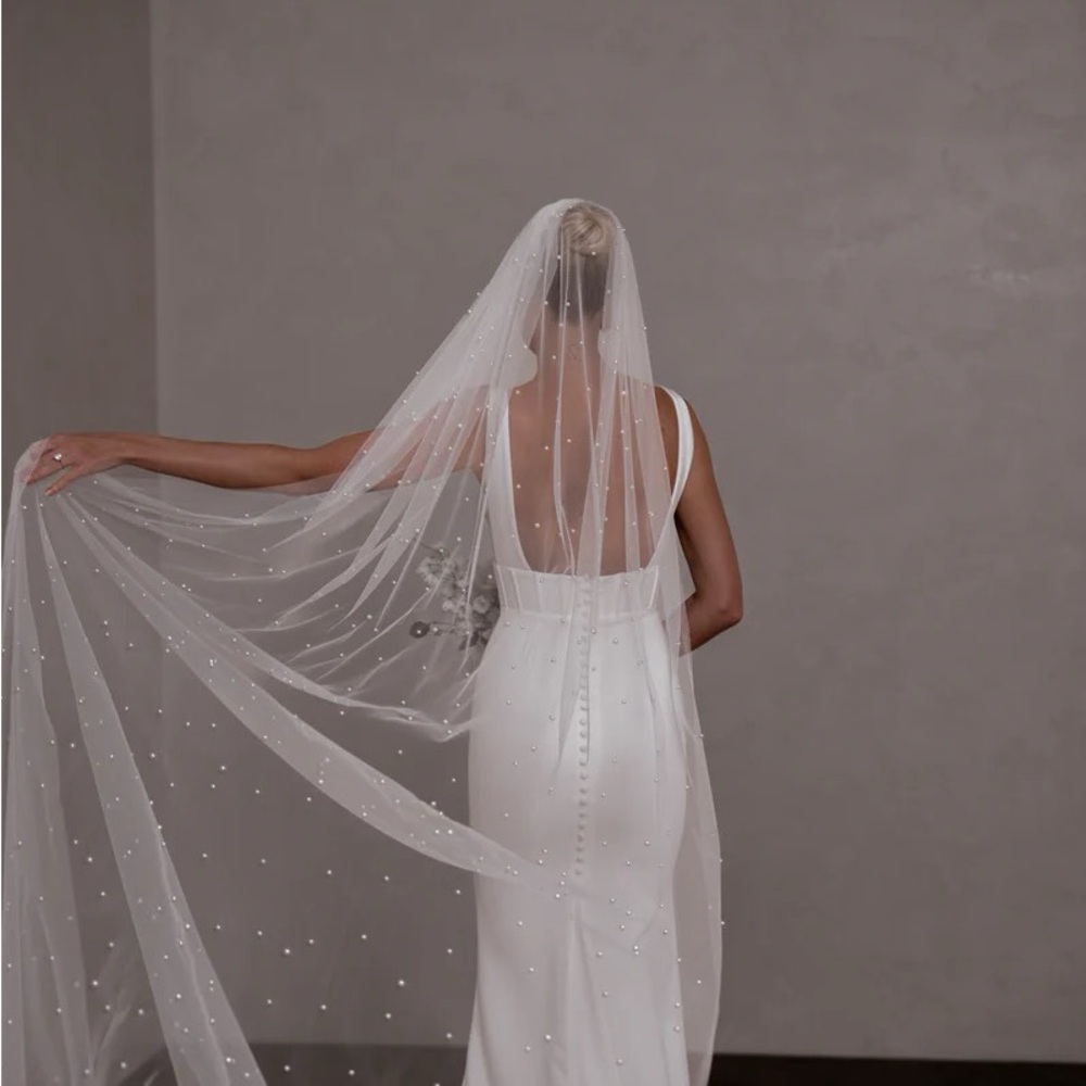 White Veil with Pearls (Made With Love)